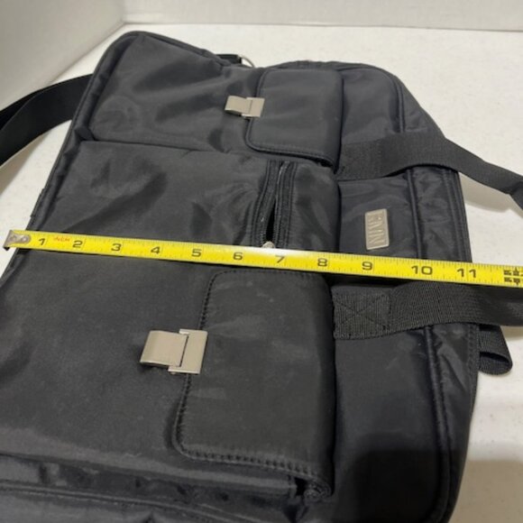 Black RMN Nylon Travel Messenger Laptop Notebook Tote Case Bag - Picture 11 of 16